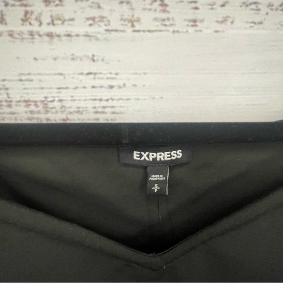 Express Black Blouse with Sheer Sleeves - Picture 3 of 7